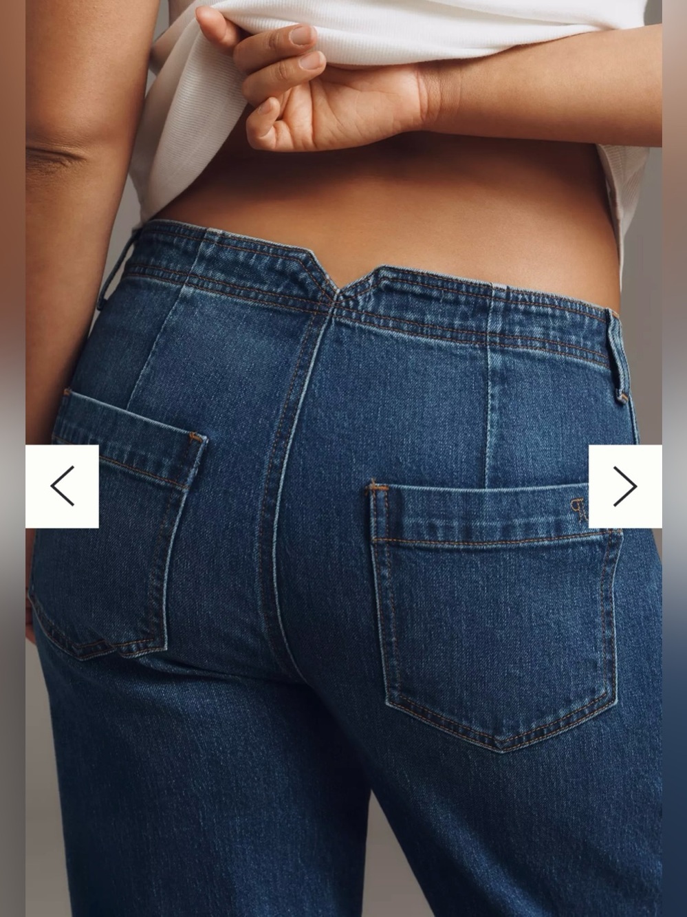 NWT The Lex High-Rise Relaxed Tapered Jeans by Pilcro 30 dark denim anthropology - Picture 5 of 8